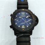 China Watch Replica Panerai Submersible Flyback PAM615 All Black Watch 47MM